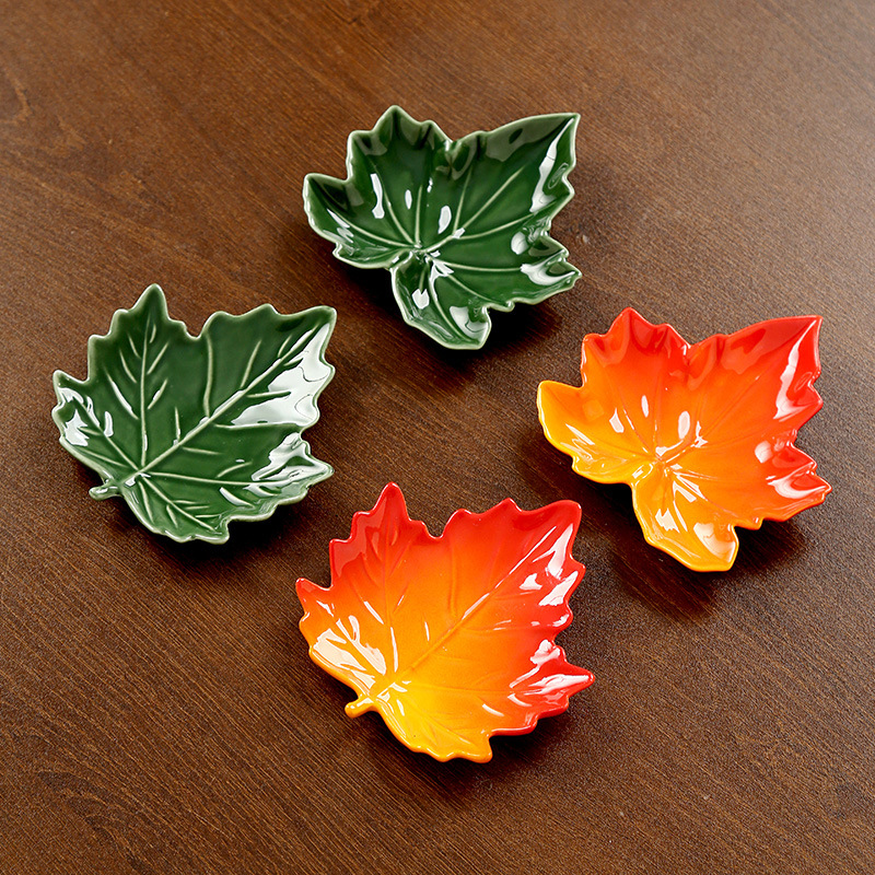 Ceramic JewelryDish Maple Leaf - Fiddle Leaf Fig ulasan dan harga