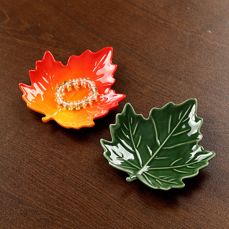 Ceramic JewelryDish Maple Leaf - Fiddle Leaf Fig ulasan dan harga
