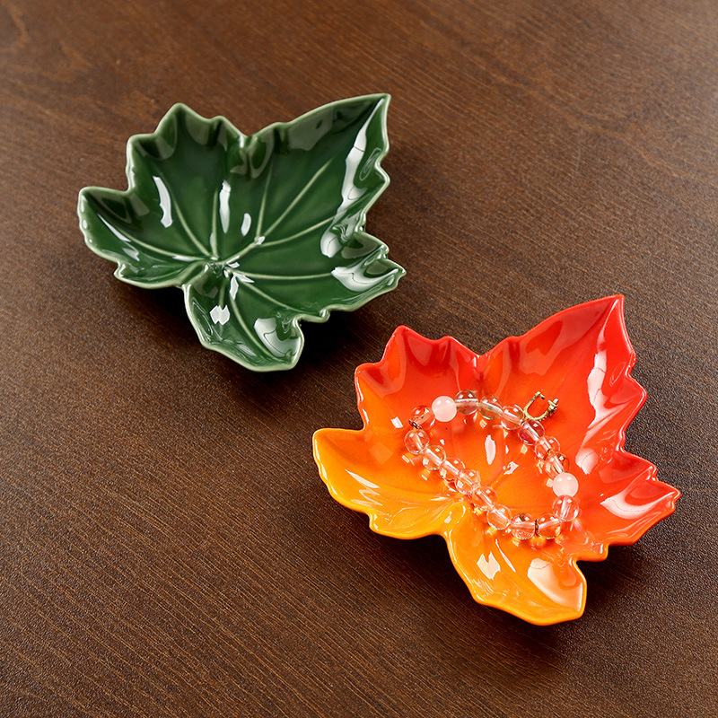 Ceramic JewelryDish Maple Leaf - Fiddle Leaf Fig ulasan dan harga