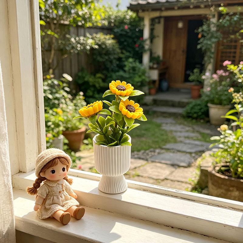 {#} Miniature Sunflower Potted - Plant Pot ulasan dan harga