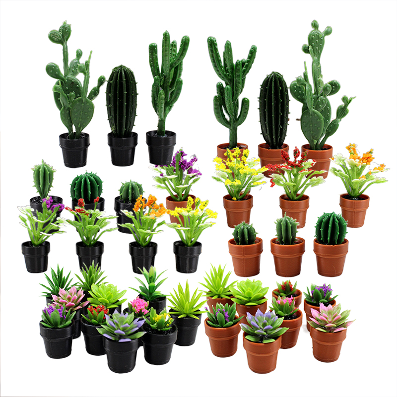 8Pcs Miniature Plastic Potted  - Succulent Set ulasan dan harga