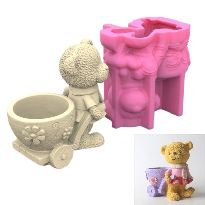 Lovely Bear Gypsum Silicone Mo - Terracotta Pot ulasan dan harga