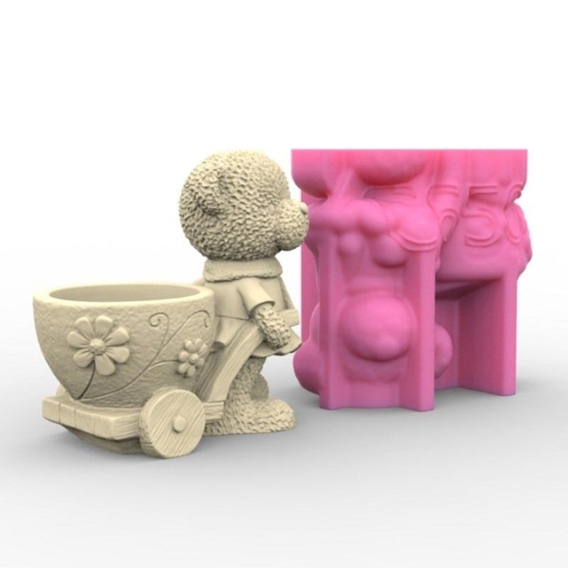 Lovely Bear Gypsum Silicone Mo - Terracotta Pot ulasan dan harga